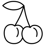 Cherries SVG Icon